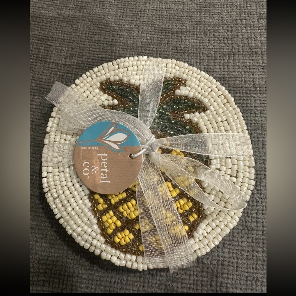 Petal & Co Beaded Pineapple Coasters
